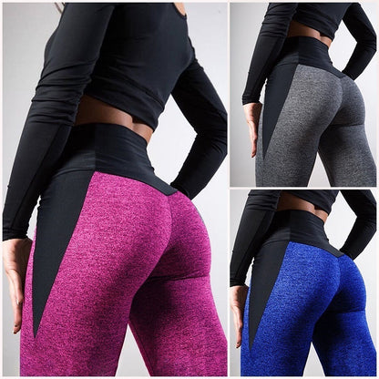 Color matching Yoga hip lifting pants