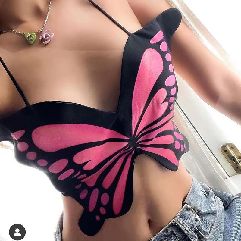New Sexy Butterfly Print Personalized Beach Vest