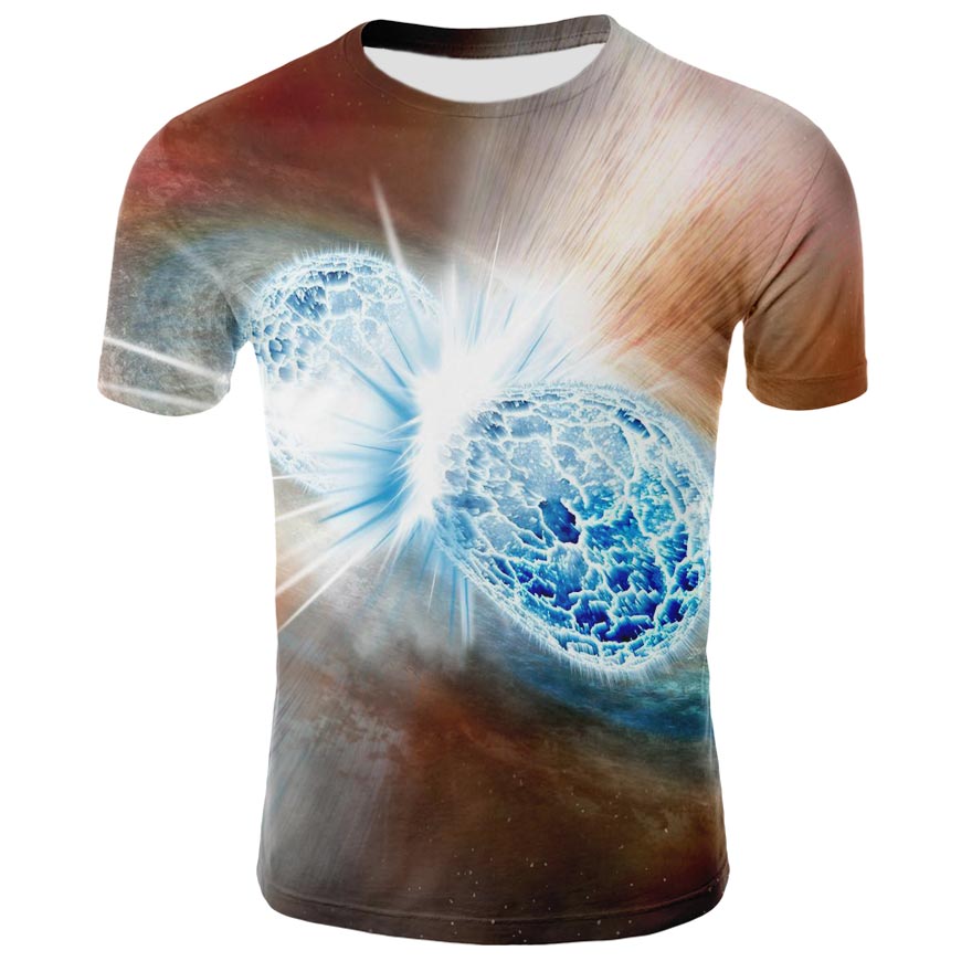 Men's Fashion Digital Printing T-Shirt Tops