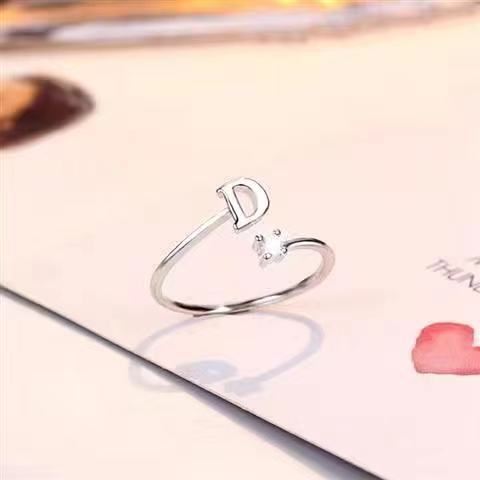 Korean Style Hollow Heart-shaped Diamond Love Ring Women