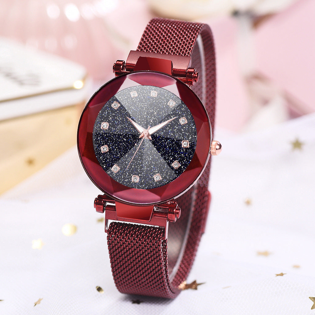 Square Diamond Rhinestone Starry Sky Watch Set Bracelet Watch