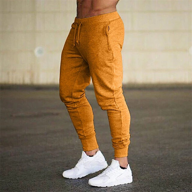 Streetwear Sports Pants Men'S Fitness Trousers Solid Color Fashion Casual Pants Feet Pants