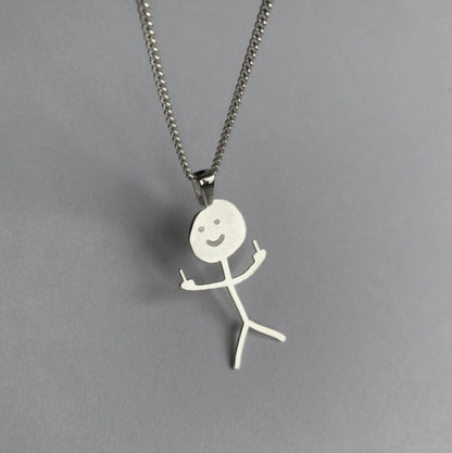 Independence Stand Funny Doodle Little Necklace