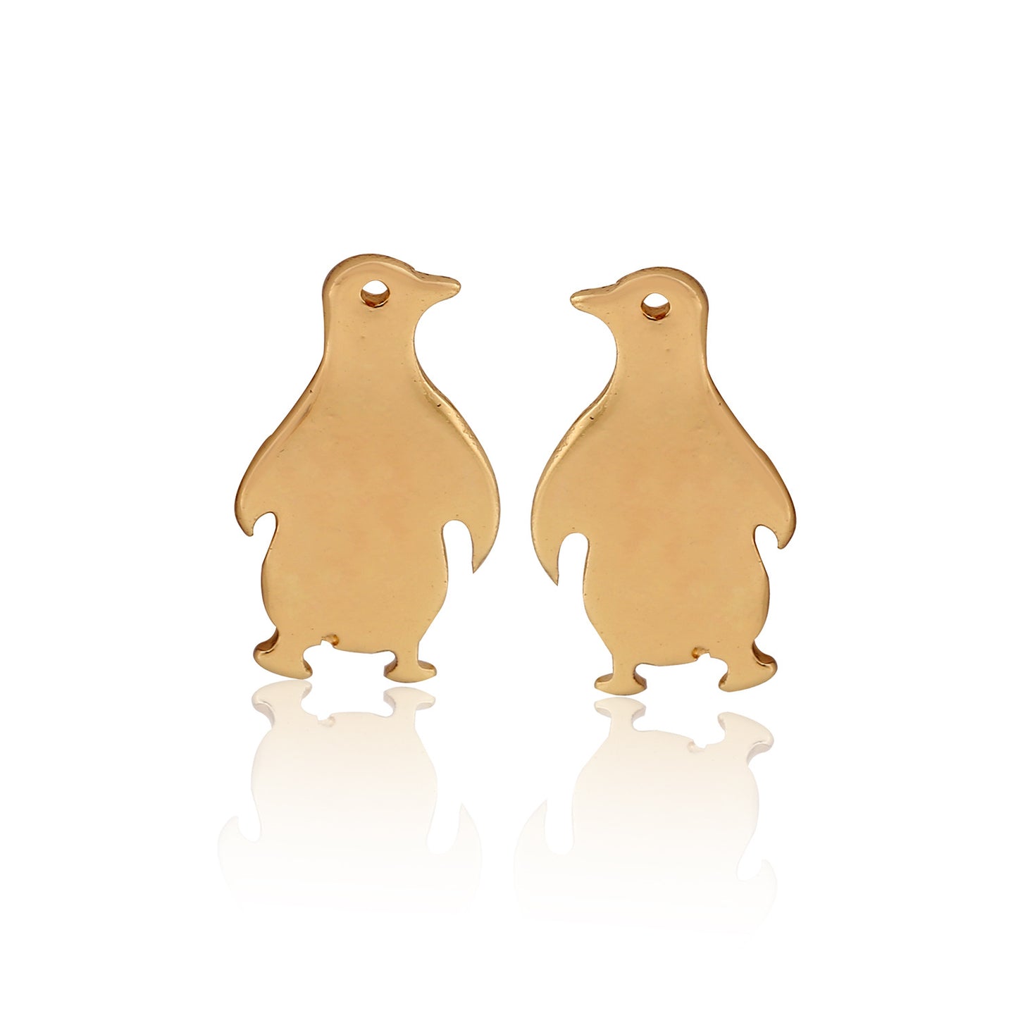 Cute Stainless Steel Penguin Stud Earrings Ladies Simple