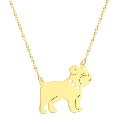 Men And Women Fashion Cute Dog Bulldog Pendant Necklace