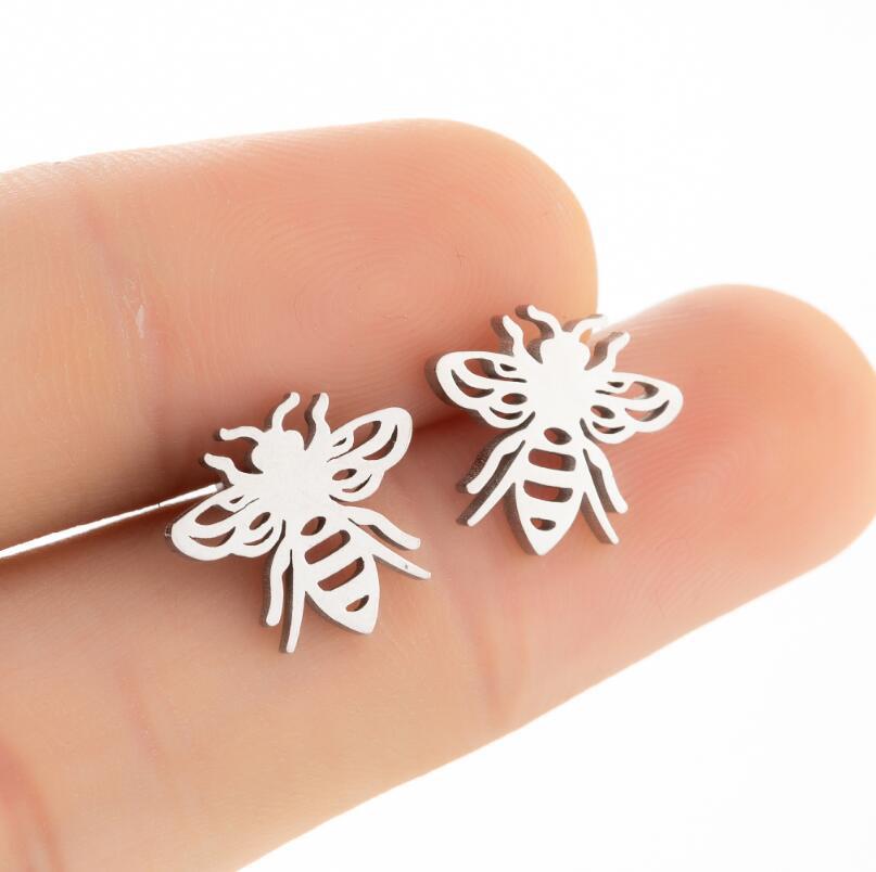 Creative Fashion Simple Stainless Steel Hollow Earrings
